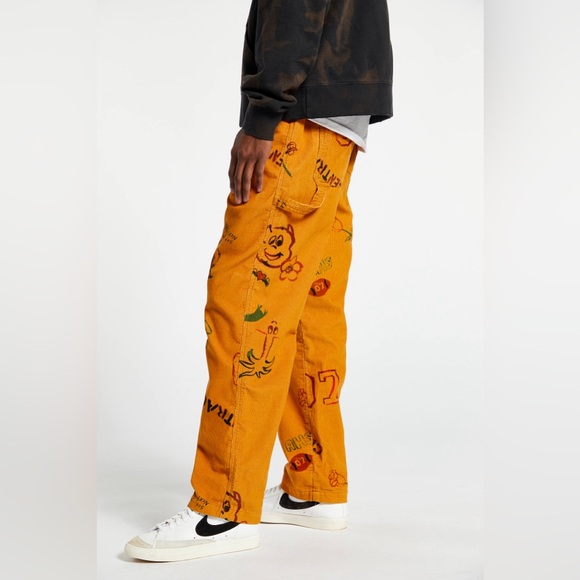 Bdg Y2K Doodle Corduroy Painter Pants Size M - Urban Outfitters - Picture 4 of 11